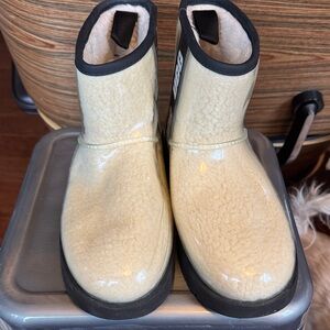 UGG  Mini  Clear Rain Boots with Black Logo
